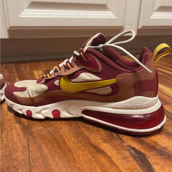 Nike Air Max 270 React Noble Red-Dark Sulfur - Picture 4 of 11